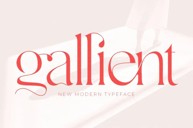 Gallient Sans Serif typeface preview for Typography, Web Design