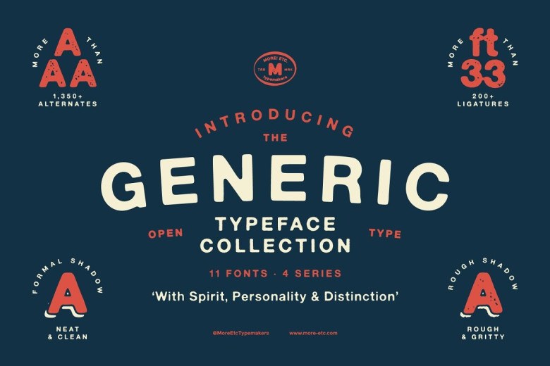 Generic Sans Serif typeface preview for Typography, Web Design