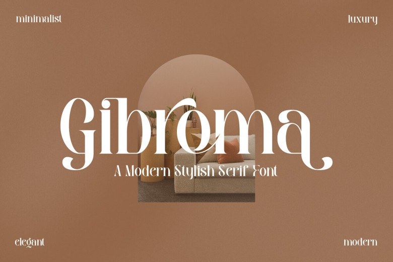 Gibroma Sans Serif typeface preview for Typography, Web Design