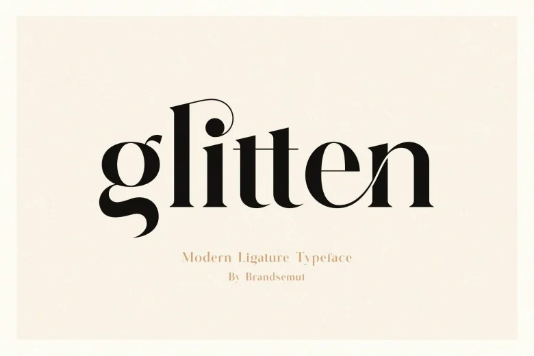 Glitten Sans Serif typeface preview for Typography, Web Design