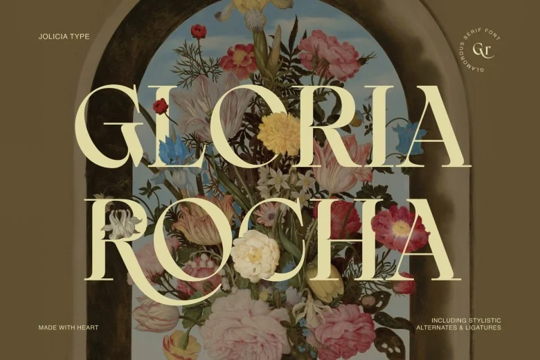 Gloria Rocha Sans Serif typeface preview for Typography, Web Design