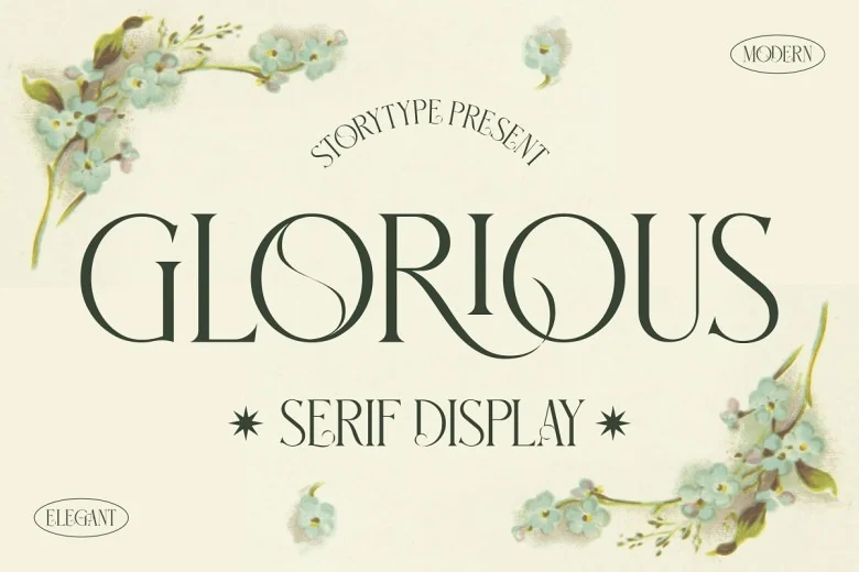 Glorious Sans Serif typeface preview for Typography, Web Design