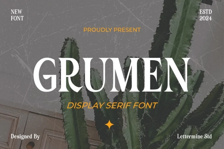Grumen Sans Serif typeface preview for Typography, Web Design