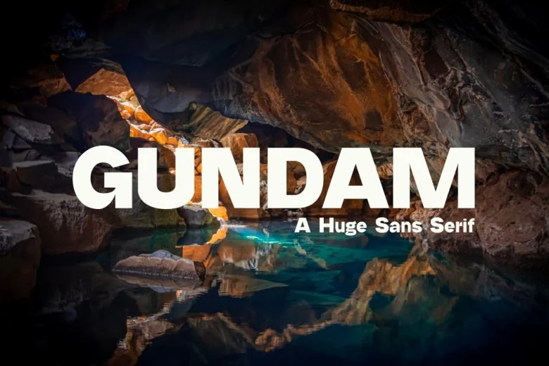 Gundam Sans Serif typeface preview for Typography, Web Design