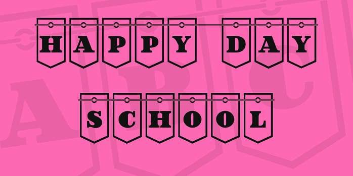Happy Day at School Sans Serif typeface preview for Typography, Web Design