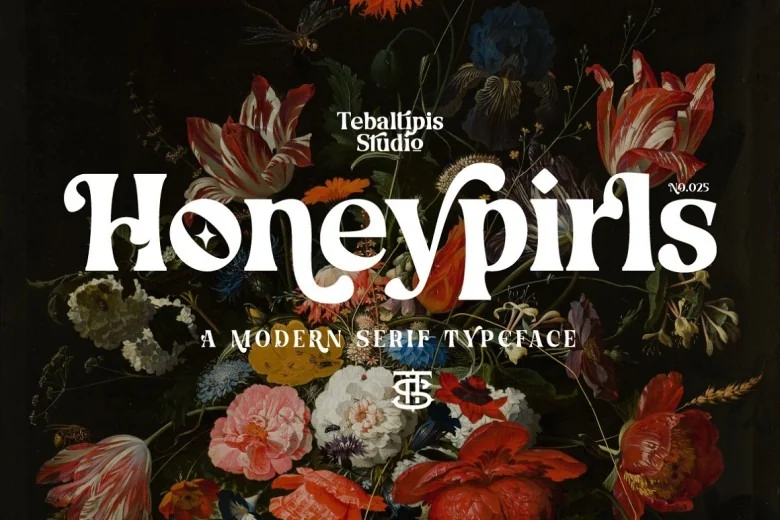 Honeypirls Sans Serif typeface preview for Typography, Web Design
