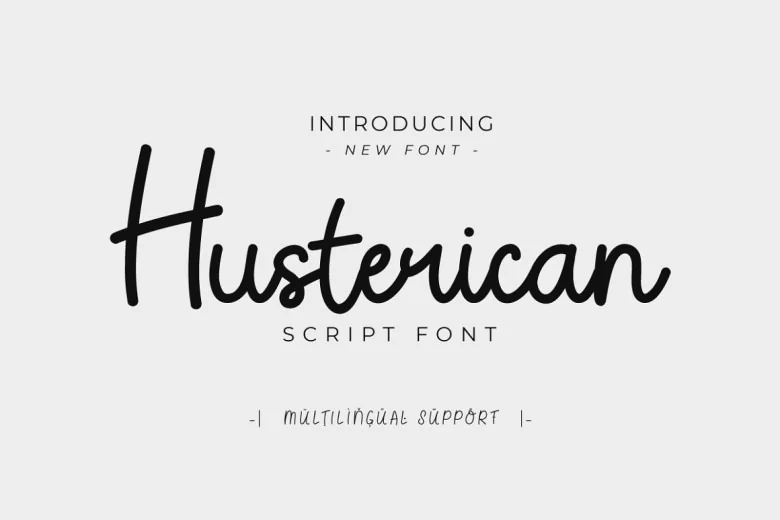 Husterican Sans Serif typeface preview for Typography, Web Design