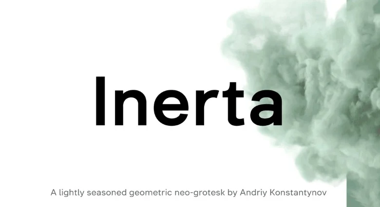 Inerta Sans Serif typeface preview for Typography, Web Design