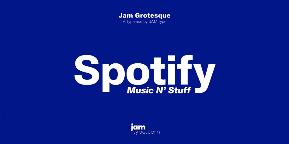 Jam Grotesque Sans Serif typeface preview for Typography, Web Design