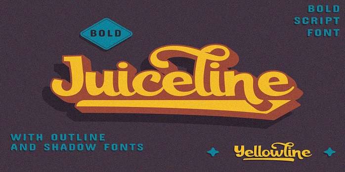 Juiceline Sans Serif typeface preview for Typography, Web Design