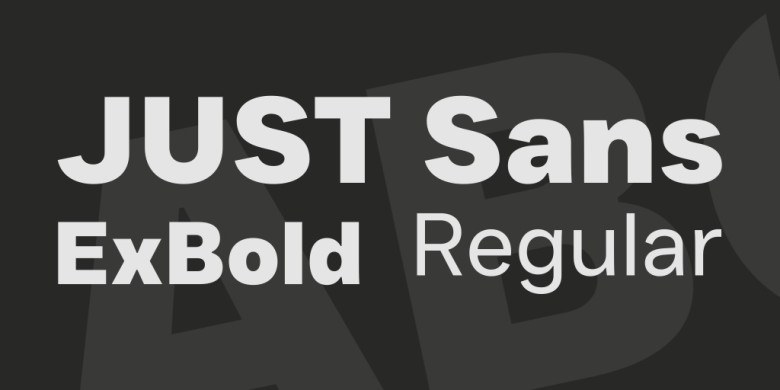 JUST Sans Sans Serif typeface preview for Typography, Web Design