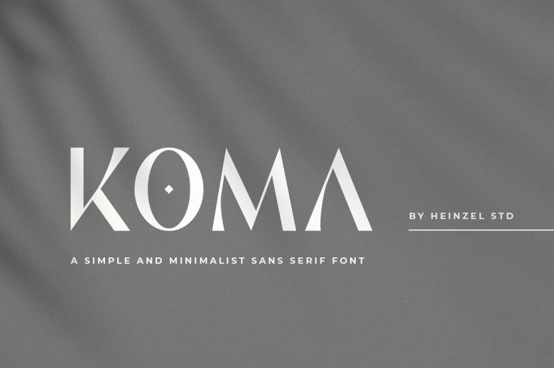 Koma Sans Serif typeface preview for Typography, Web Design