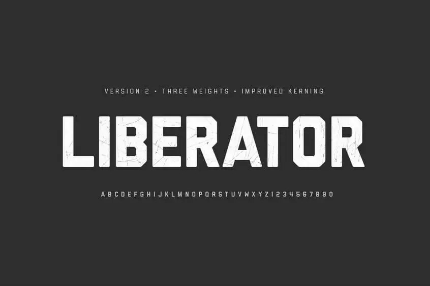 Liberator Sans Serif typeface preview for Typography, Web Design