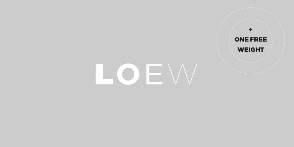 Loew Sans Serif typeface preview for Typography, Web Design
