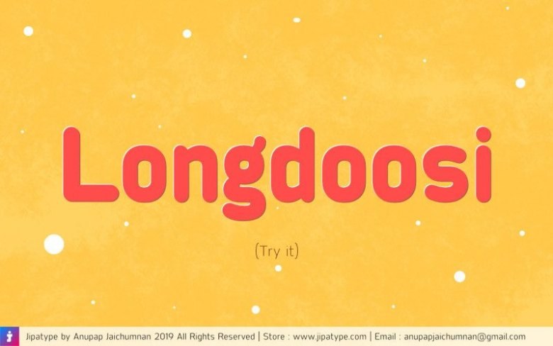 Longdoosi Sans Serif typeface preview for Typography, Web Design