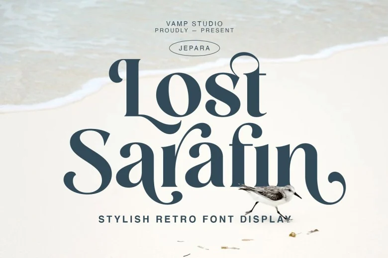 Lost Sarafin Sans Serif typeface preview for Typography, Web Design