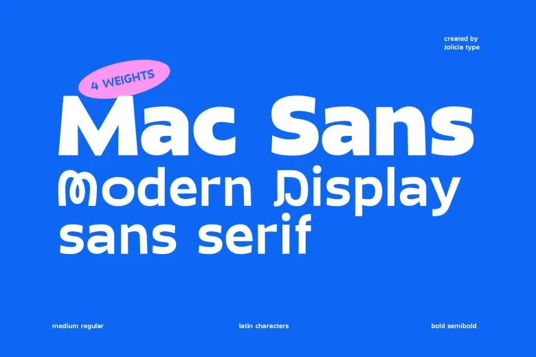 Mac Sans Sans Serif typeface preview for Typography, Web Design