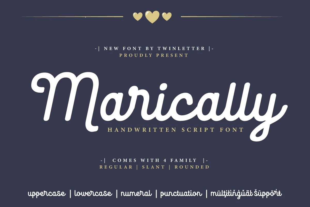Marically Sans Serif typeface preview for Typography, Web Design