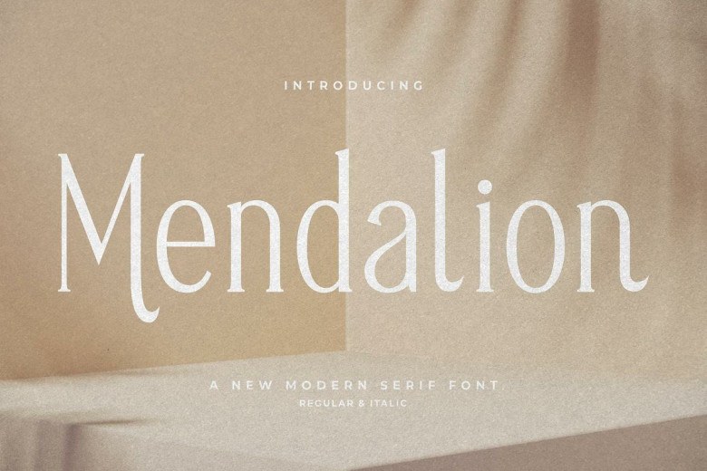 Mendalion Sans Serif typeface preview for Typography, Web Design