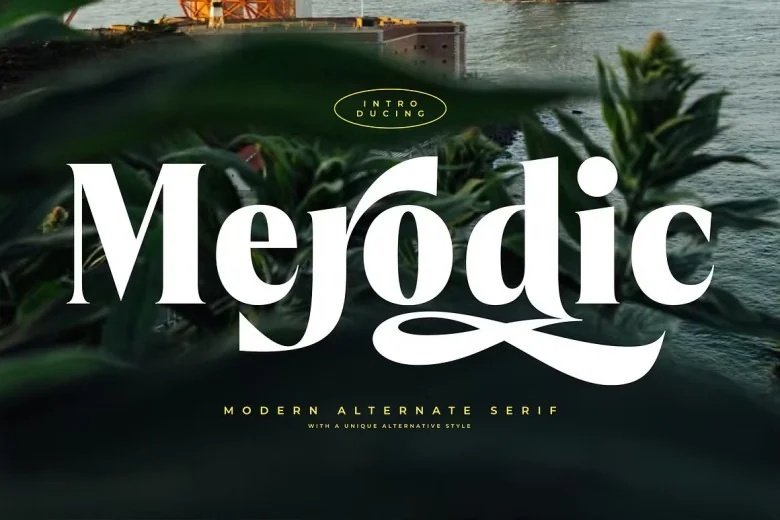 Merodic Sans Serif typeface preview for Typography, Web Design