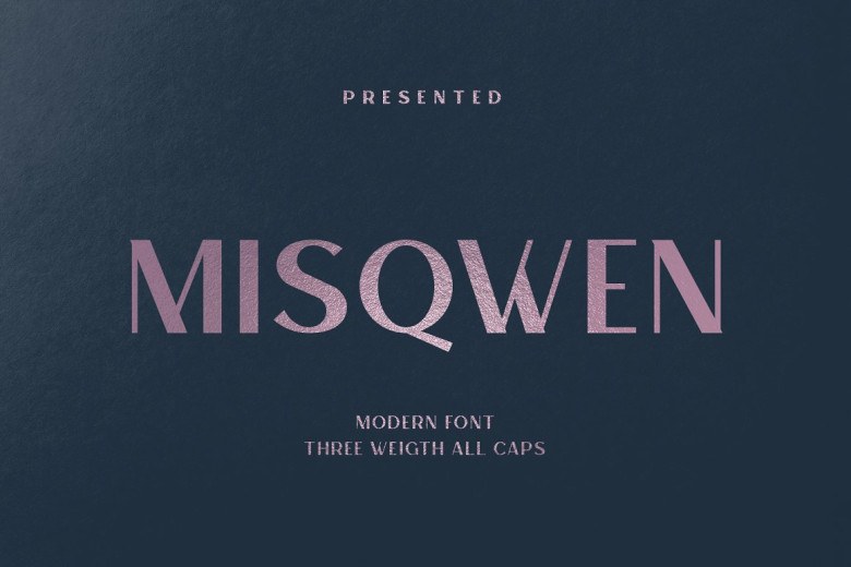 Misqwen Sans Serif typeface preview for Typography, Web Design