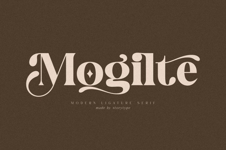 Mogilte Sans Serif typeface preview for Typography, Web Design