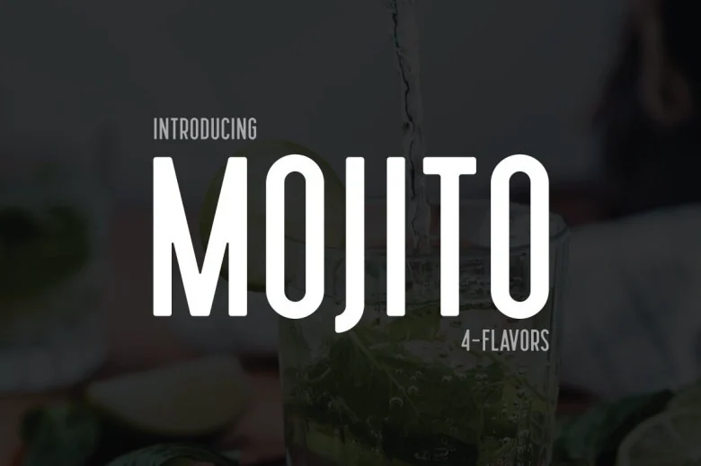 Mojito Sans Serif typeface preview for Typography, Web Design