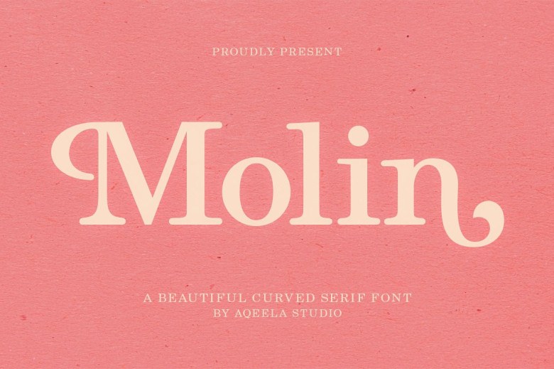 Molin Sans Serif typeface preview for Typography, Web Design