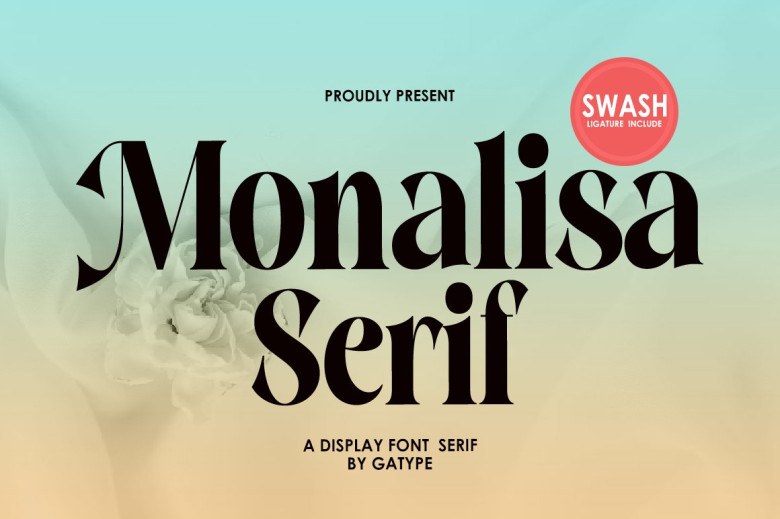 Monalisa Serif Sans Serif typeface preview for Typography, Web Design
