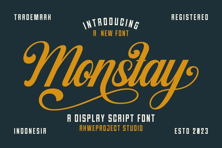 Monstay Sans Serif typeface preview for Typography, Web Design