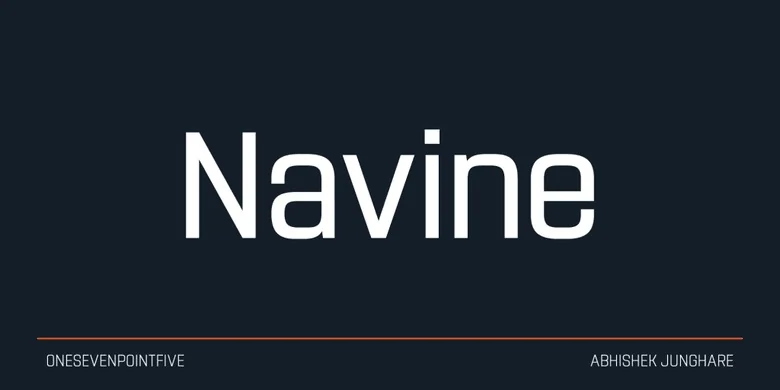 Navine Free Sans Serif typeface preview for Typography, Web Design