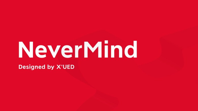 Nevermind Sans Serif typeface preview for Typography, Web Design