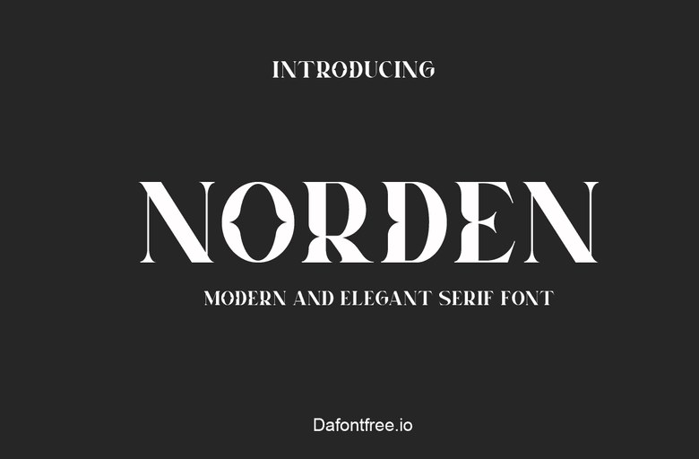 Norden Sans Serif typeface preview for Typography, Web Design