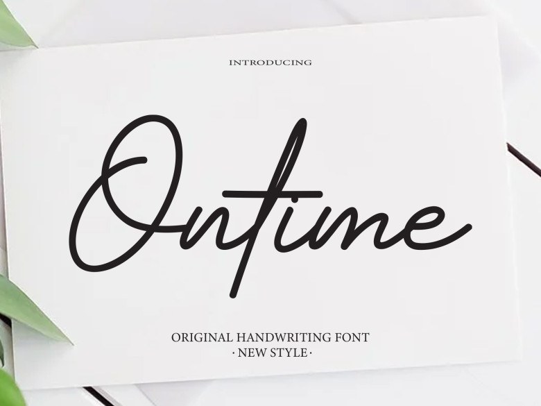 Ontime Sans Serif typeface preview for Typography, Web Design