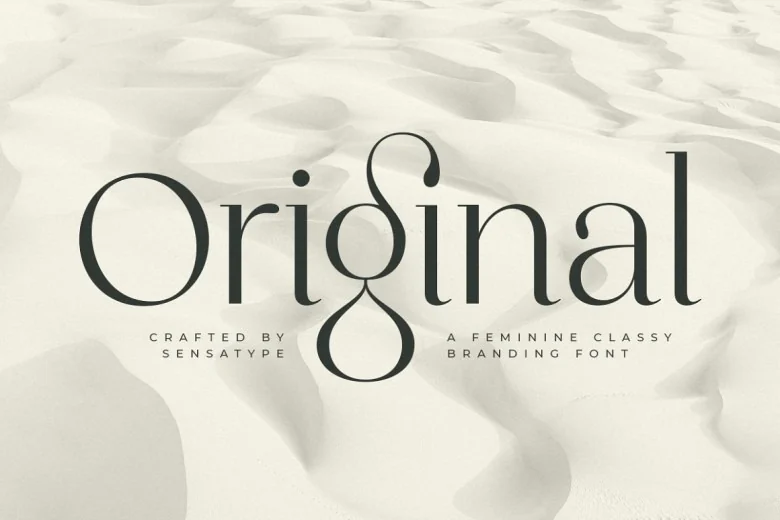 Original Sans Serif typeface preview for Typography, Web Design