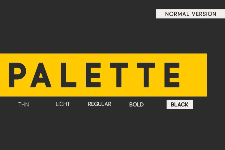 Palette Sans Serif typeface preview for Typography, Web Design
