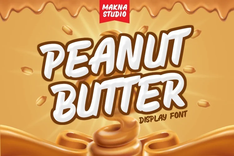 Peanut Butter Sans Serif typeface preview for Typography, Web Design