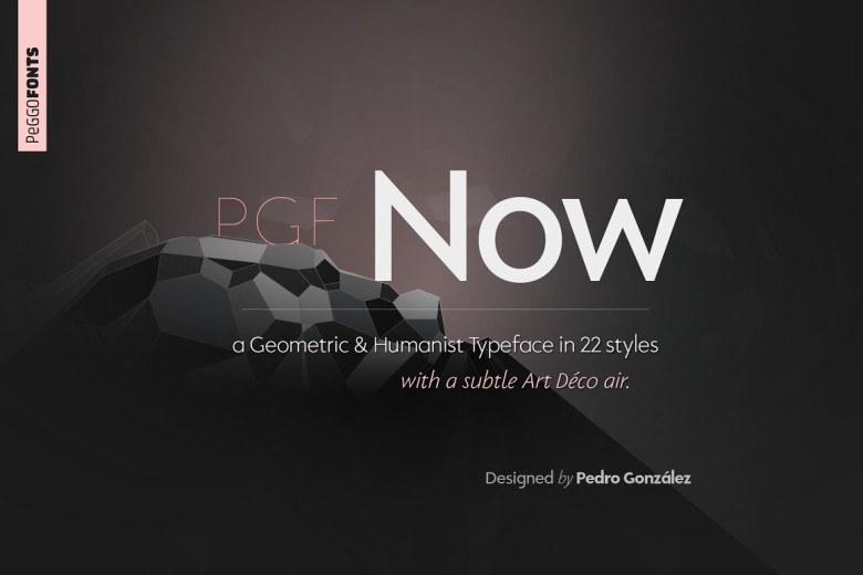 PGF Now Sans Serif typeface preview for Typography, Web Design