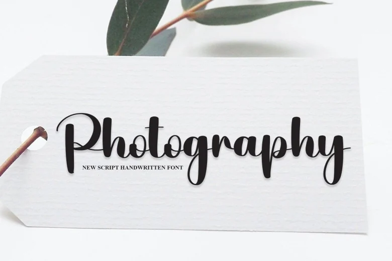 Photography Sans Serif typeface preview for Typography, Web Design