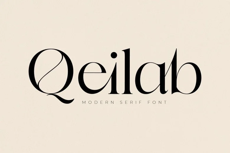 Qeilab Sans Serif typeface preview for Typography, Web Design