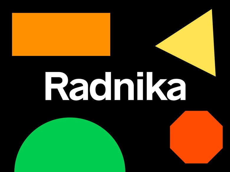 Radnika Sans Serif typeface preview for Typography, Web Design