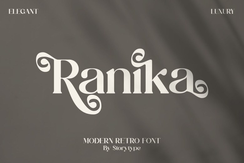 Ranika Sans Serif typeface preview for Typography, Web Design