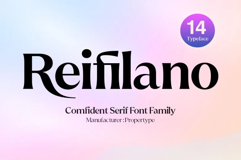 Reifilano Sans Serif typeface preview for Typography, Web Design
