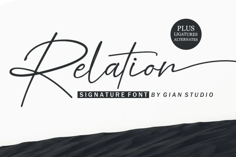 Relation Sans Serif typeface preview for Typography, Web Design