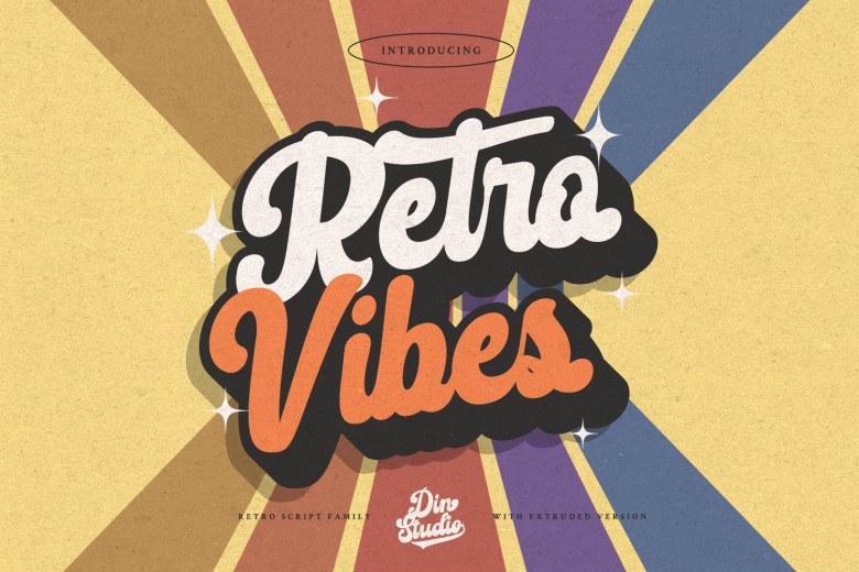 Retro Vibes Sans Serif typeface preview for Typography, Web Design