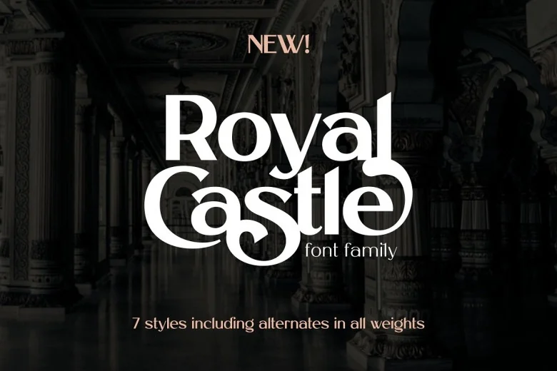 Royal Castle Sans Serif typeface preview for Typography, Web Design