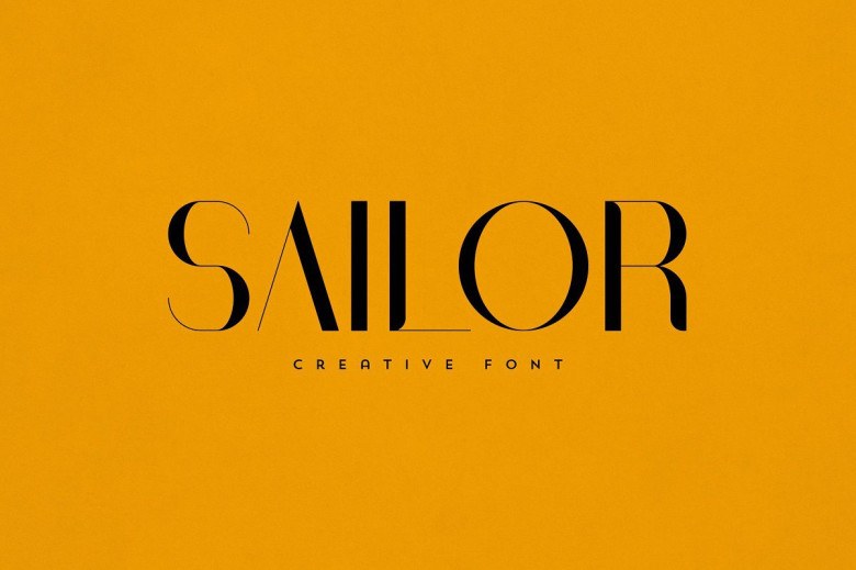 Sailor Sans Serif typeface preview for Typography, Web Design