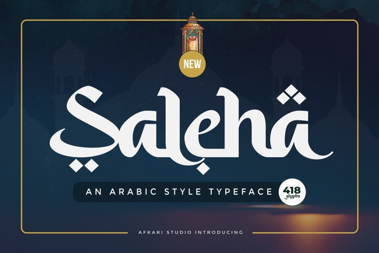 Saleha Sans Serif typeface preview for Typography, Web Design