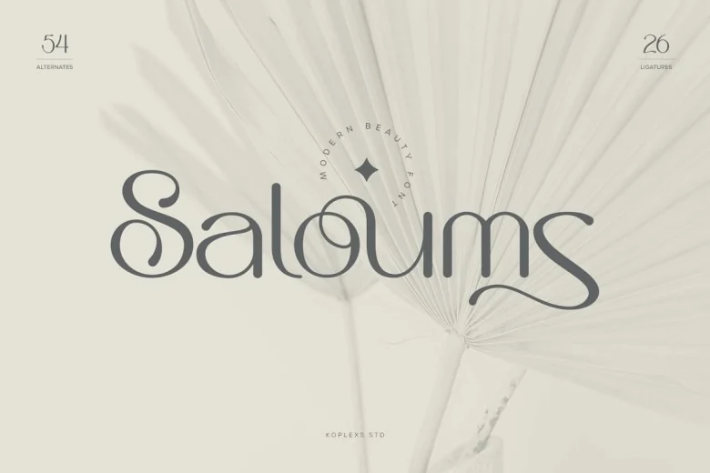 Saloums Sans Serif typeface preview for Typography, Web Design