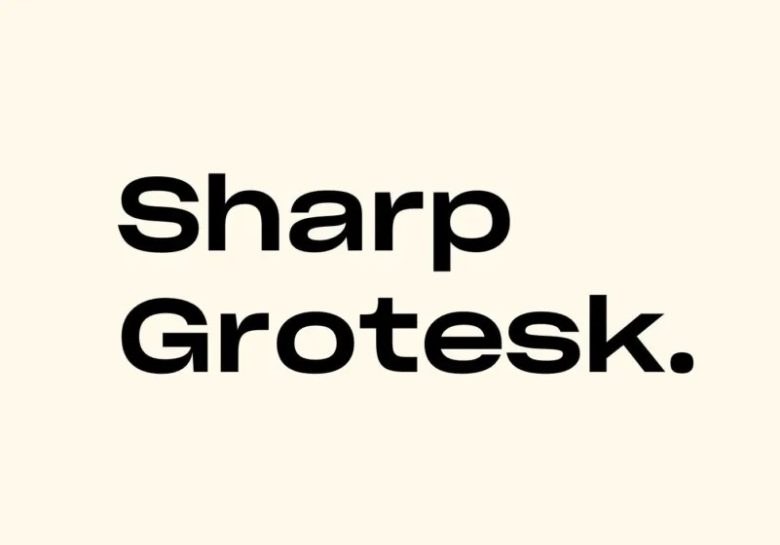 Sharp Grotesk Sans Serif typeface preview for Typography, Web Design
